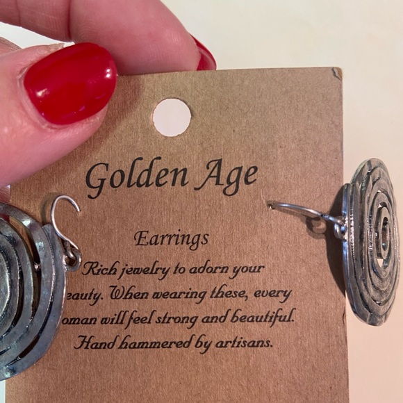 Pewter handmade earrings - Picture 2 of 3